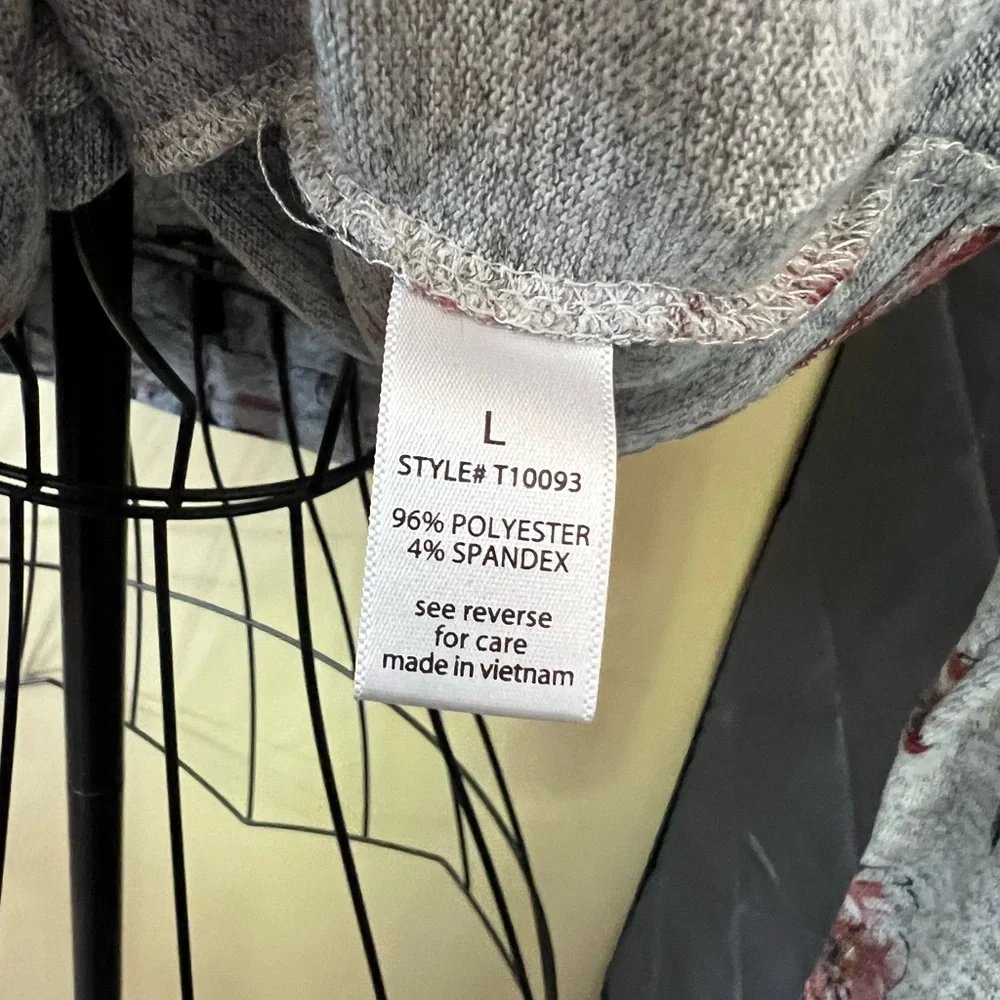 Active USA - L - Floral long sleeve crop top - Picture 4 of 7